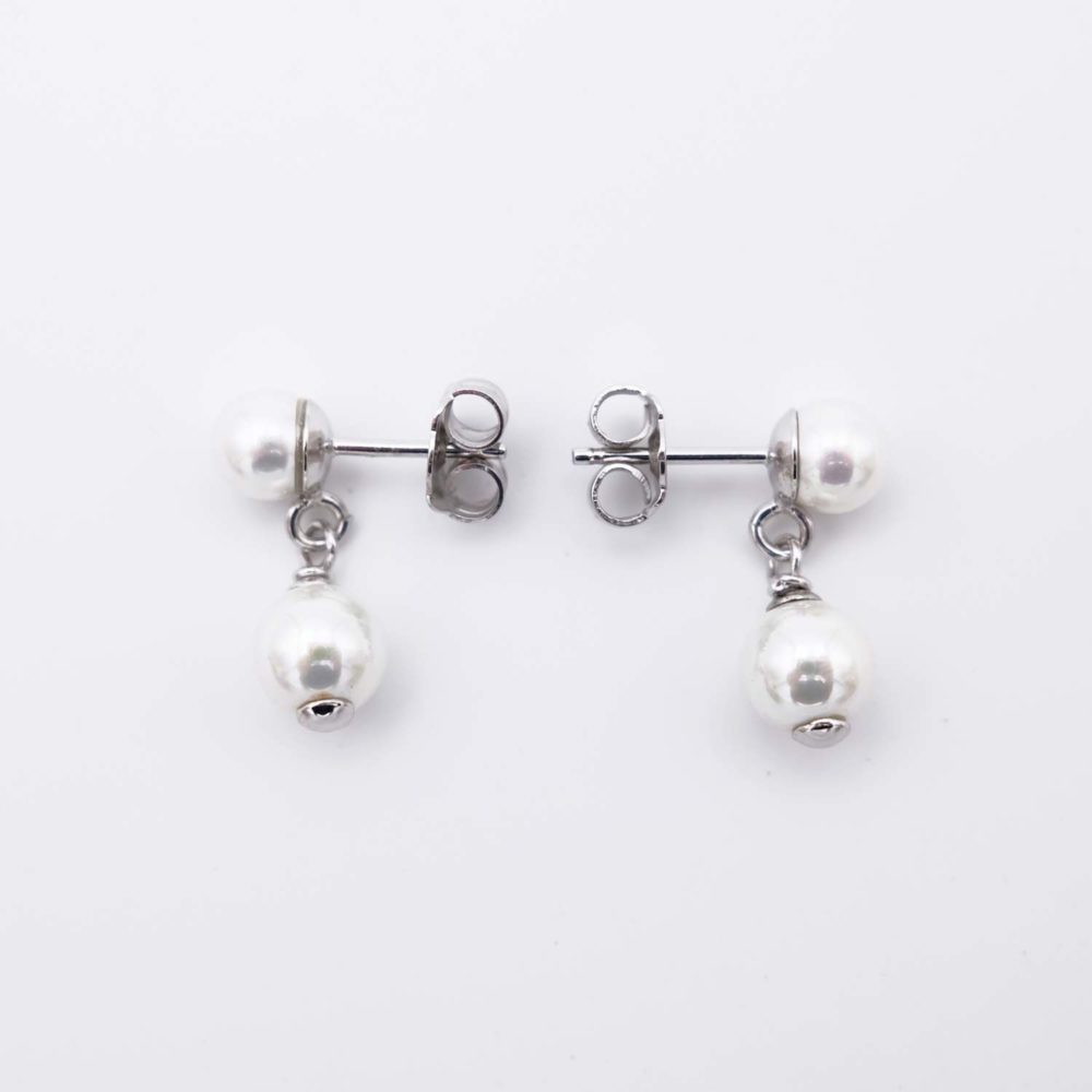 Boucles d'Oreilles en Perles de Majorque - 7 x 16 mm - Image 5