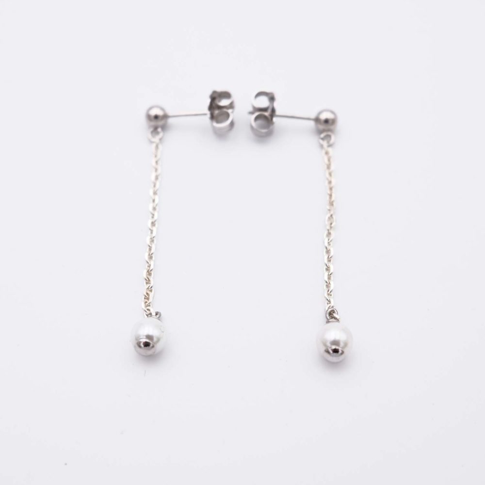 Boucles d'Oreilles en Perles de Majorque - 5 x 45 mm - Image 2