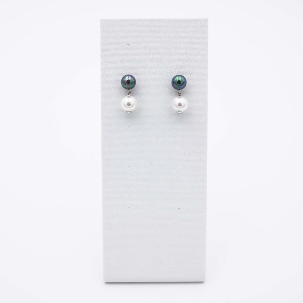 Boucles d'Oreilles en Perles de Majorque - 10 x 28 mm - Image 7