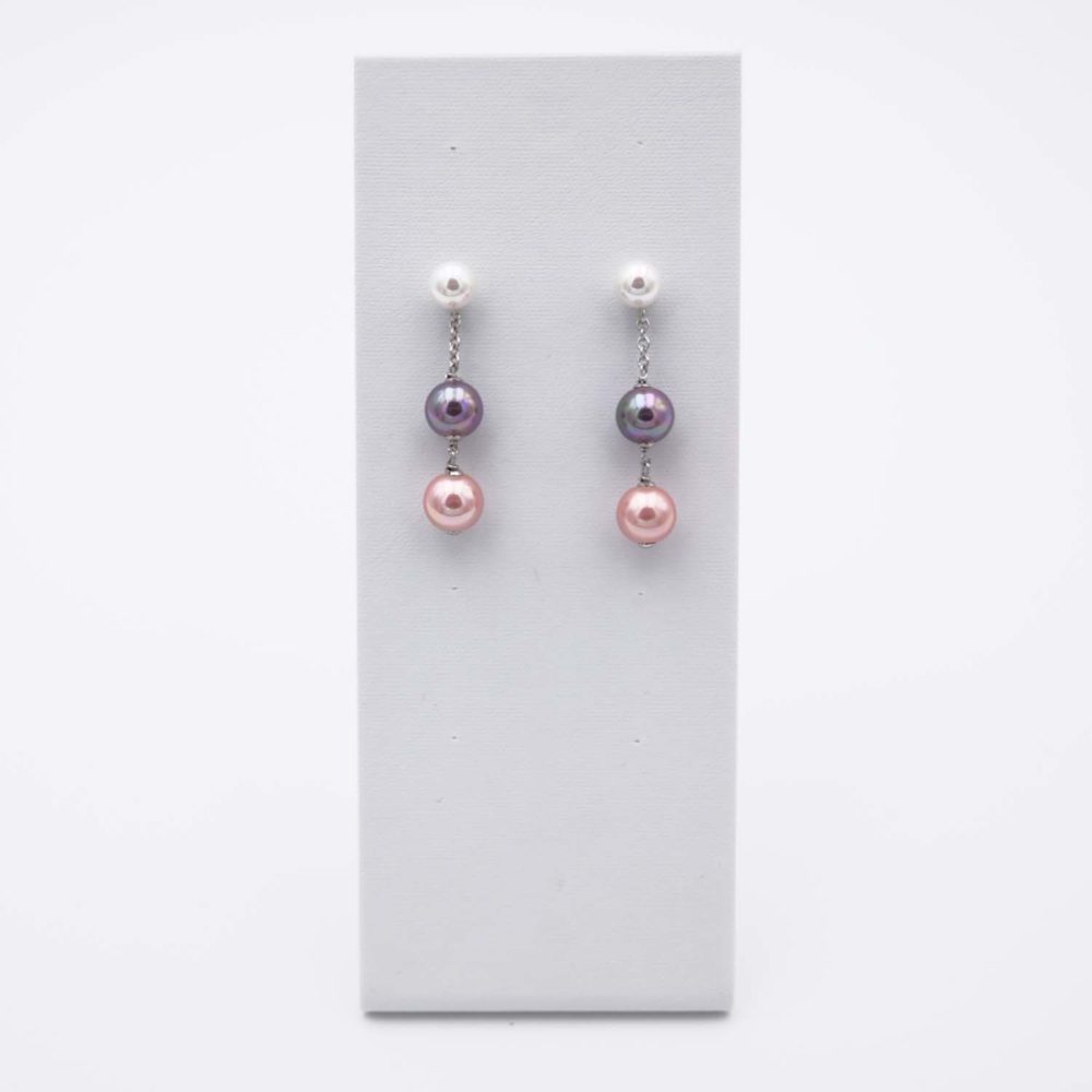 Boucles d'Oreilles en Perles de Majorque - 8 x 40 mm - Image 7