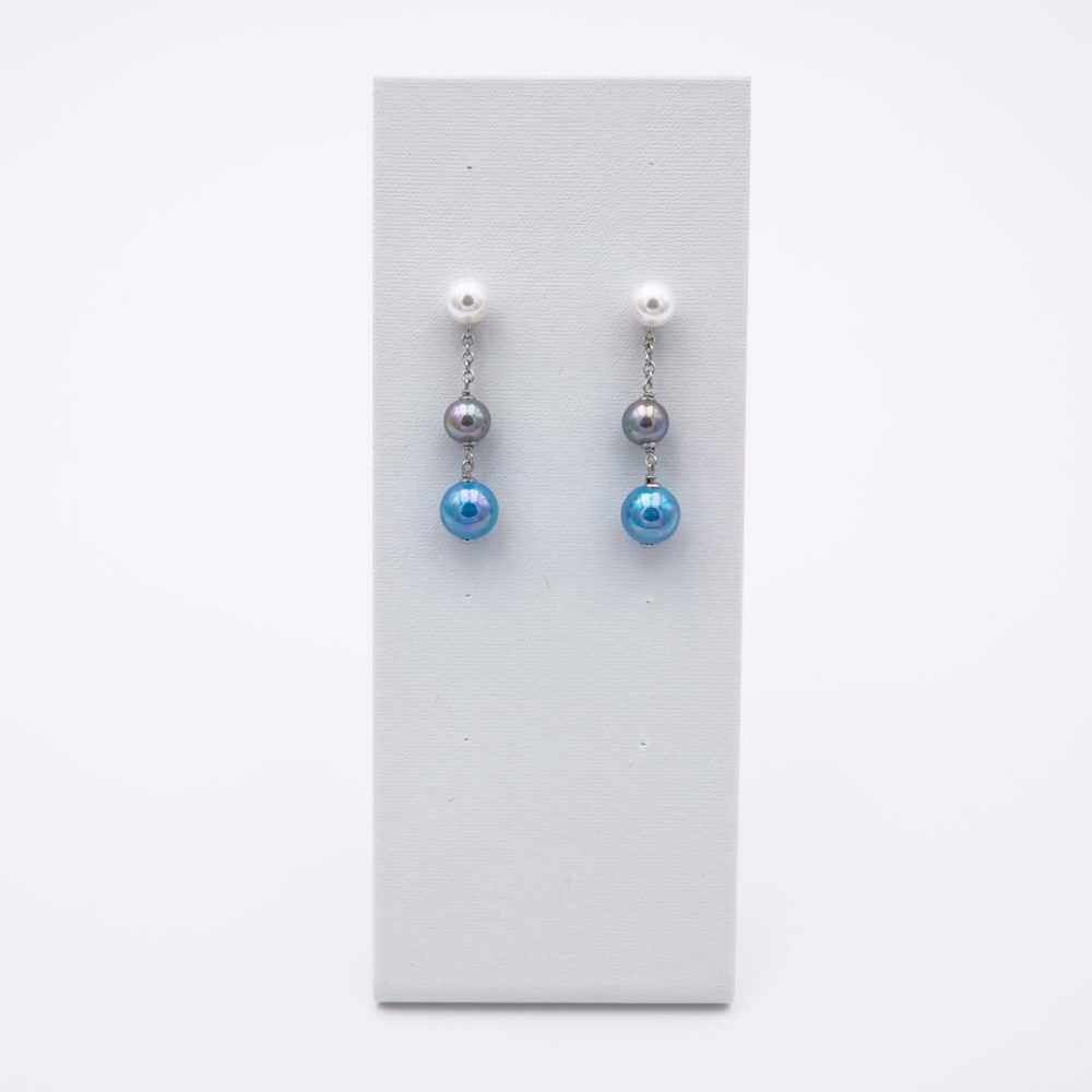 Boucles d'Oreilles en Perles de Majorque - 8 x 40 mm - Image 4