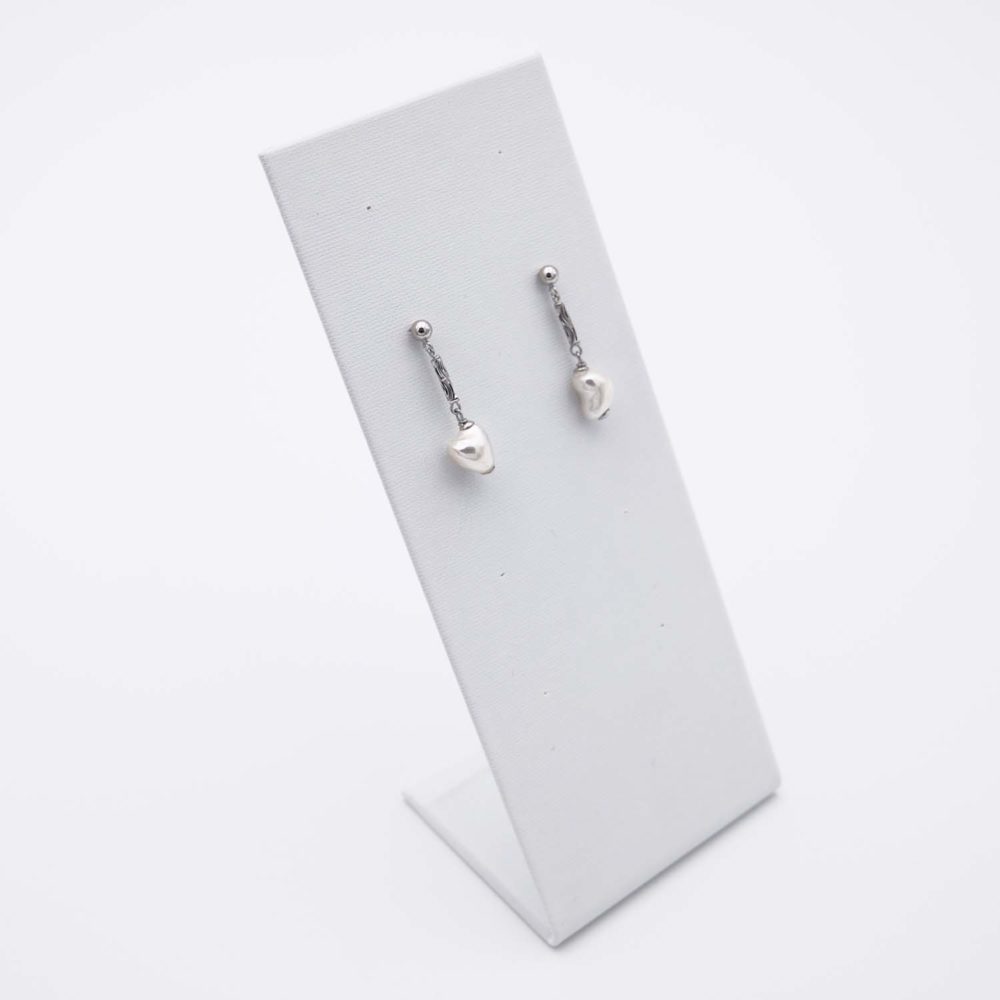 Boucles d'Oreilles en Perles de Majorque - 8 x 34 mm - Image 6