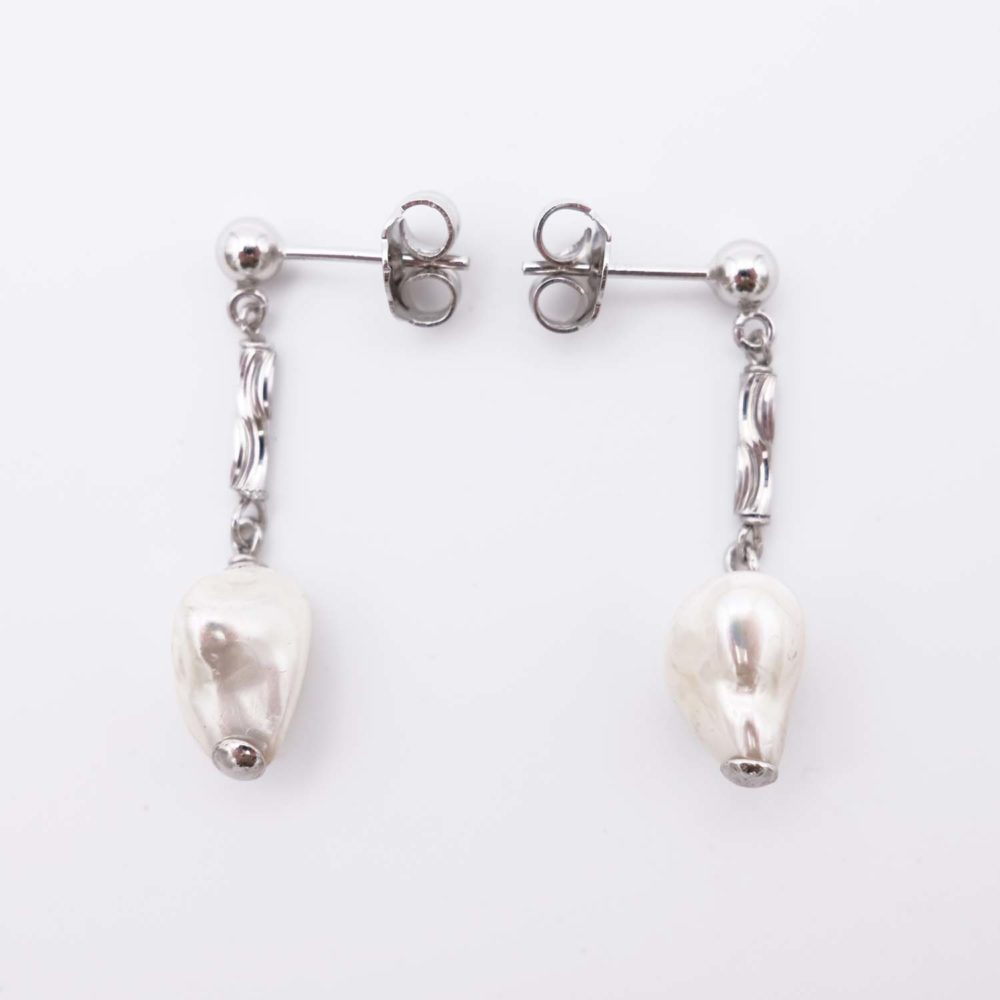 Boucles d'Oreilles en Perles de Majorque - 8 x 34 mm - Image 5