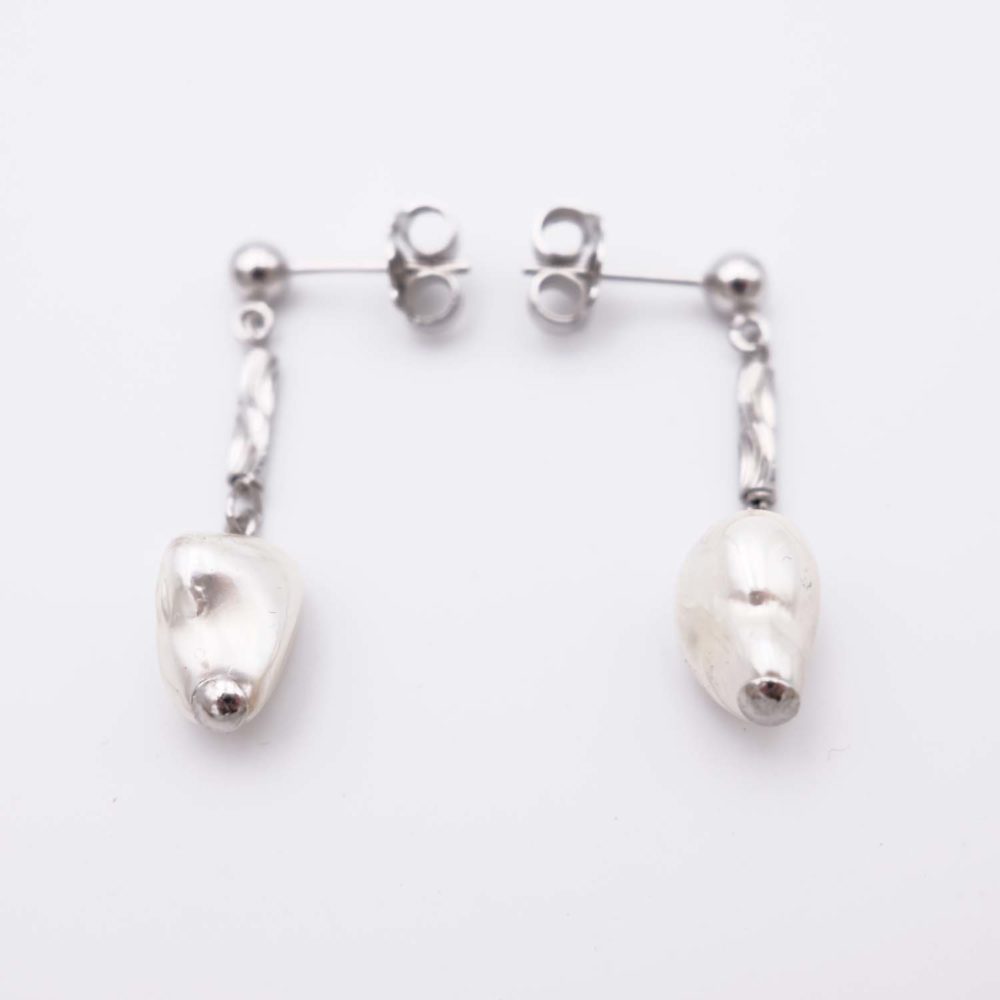 Boucles d'Oreilles en Perles de Majorque - 8 x 34 mm - Image 4