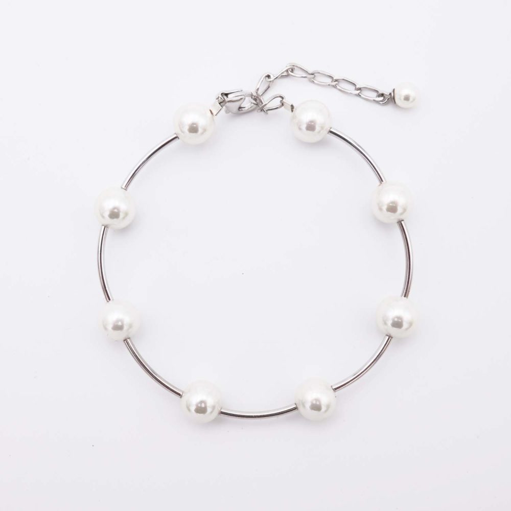 Bracelet en Perles de Majorque - 8 mm - Long. 18 cm - Image 2