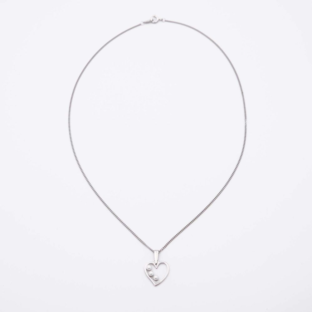 Pendentif en Perles de Majorque et Chaîne - 14 x 19 mm - Image 2