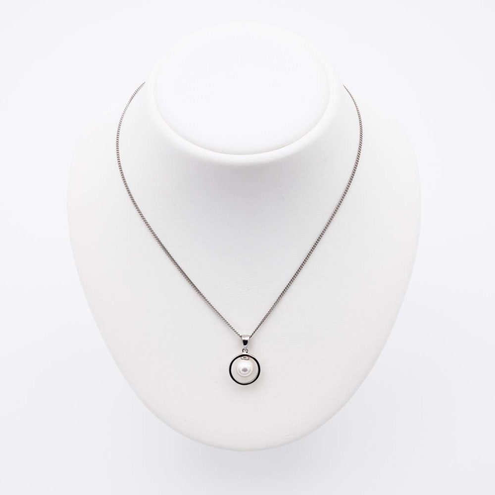 Pendentif en Perles de Majorque et Chaîne - 13 x 13 mm - Image 8