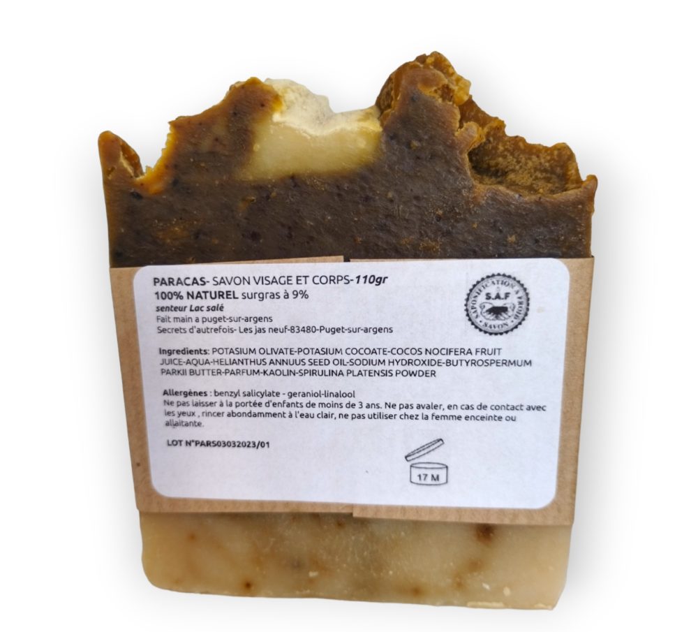 Savon artisanal PARACAS Spiruline et lait de Coco 110g - Image 2