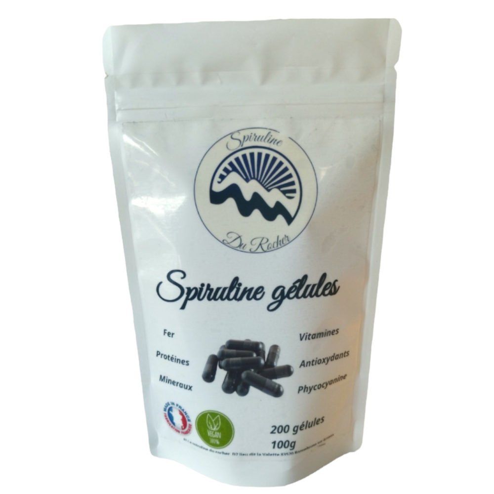 Spiruline en gélules 500mg. 200 gélules