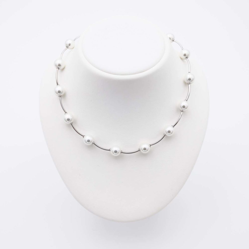 Collier en Perles de Majorque - 10 mm - Long. 38 à 46 cm - Image 4