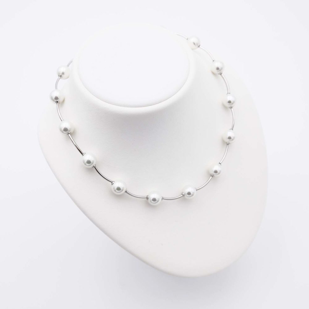 Collier en Perles de Majorque - 10 mm - Long. 38 à 46 cm - Image 3