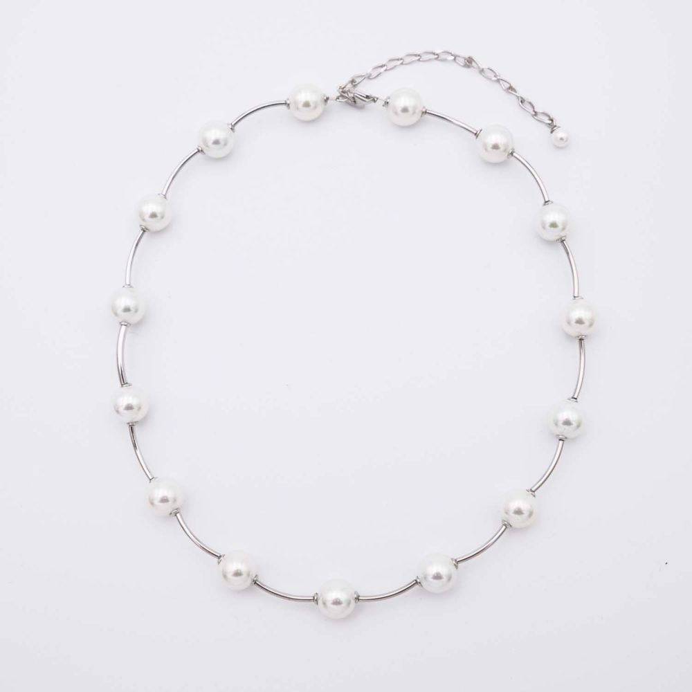 Collier en Perles de Majorque - 10 mm - Long. 38 à 46 cm - Image 2