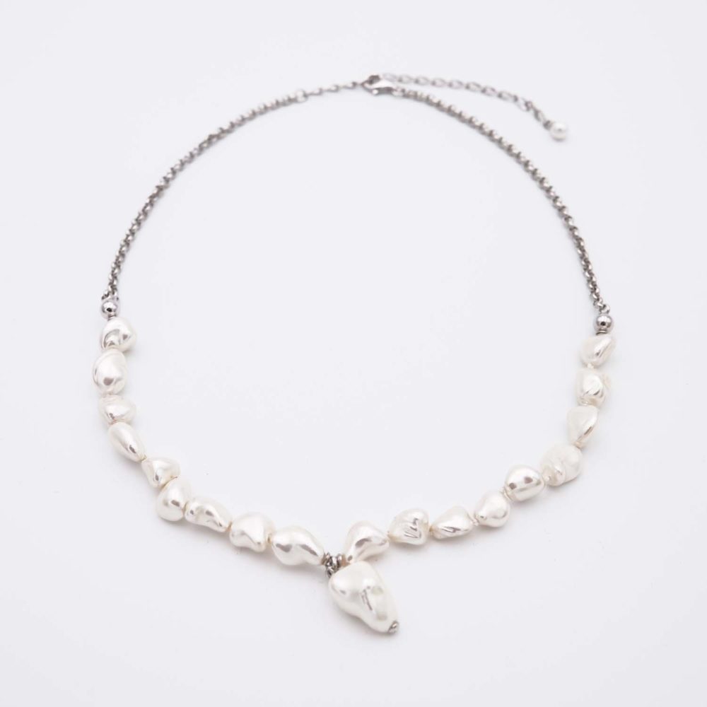 Collier en Perles de Majorque - Baroque - Long. 42 à 50 cm - Image 5
