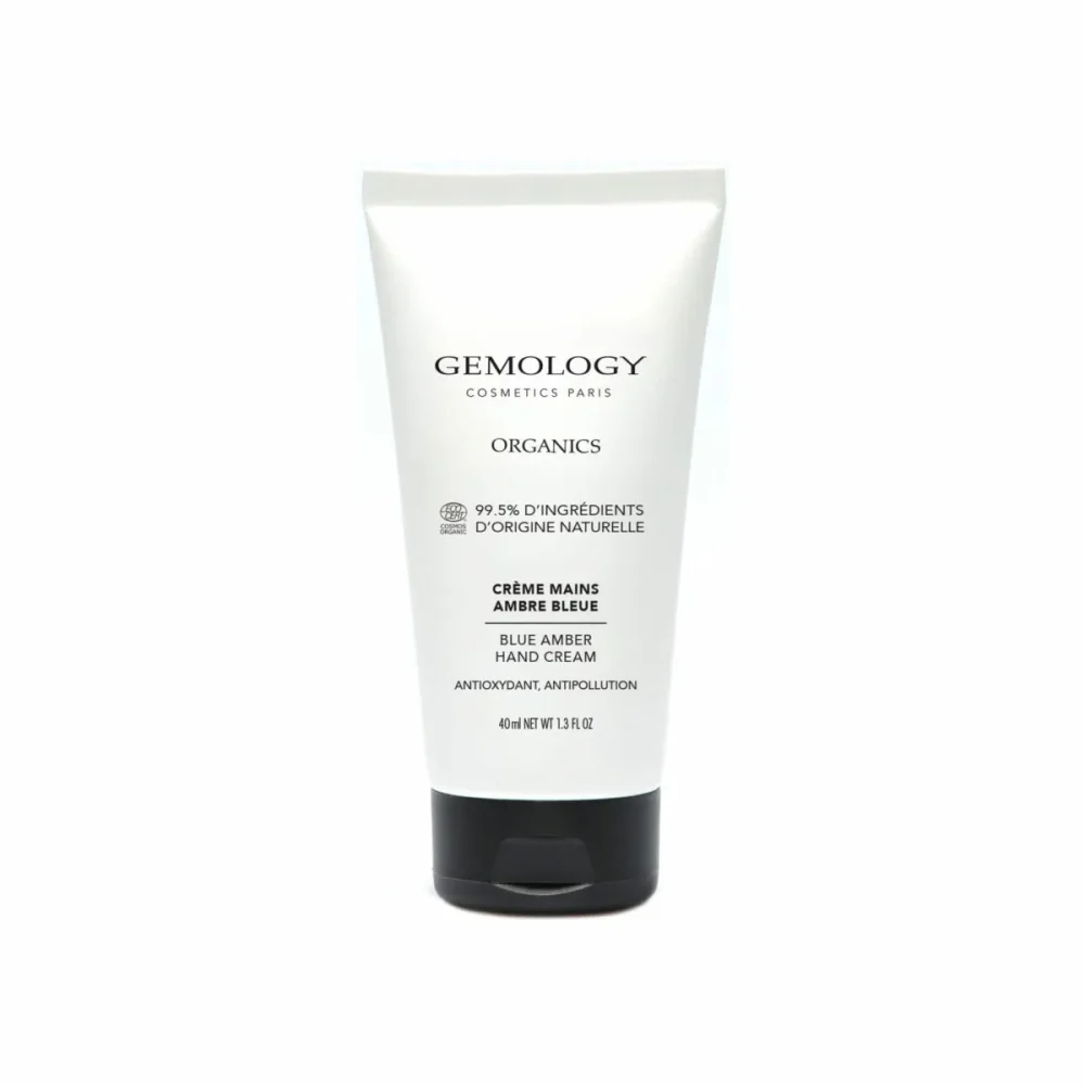 Crème mains certifiée bio ambre bleue organics - nourrissante, réparatrice