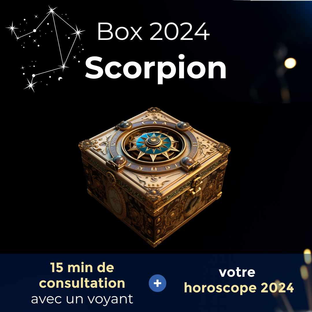 Box 2024 Scorpion ♏ Votre horoscope + 15 min. avec un guide spirituel