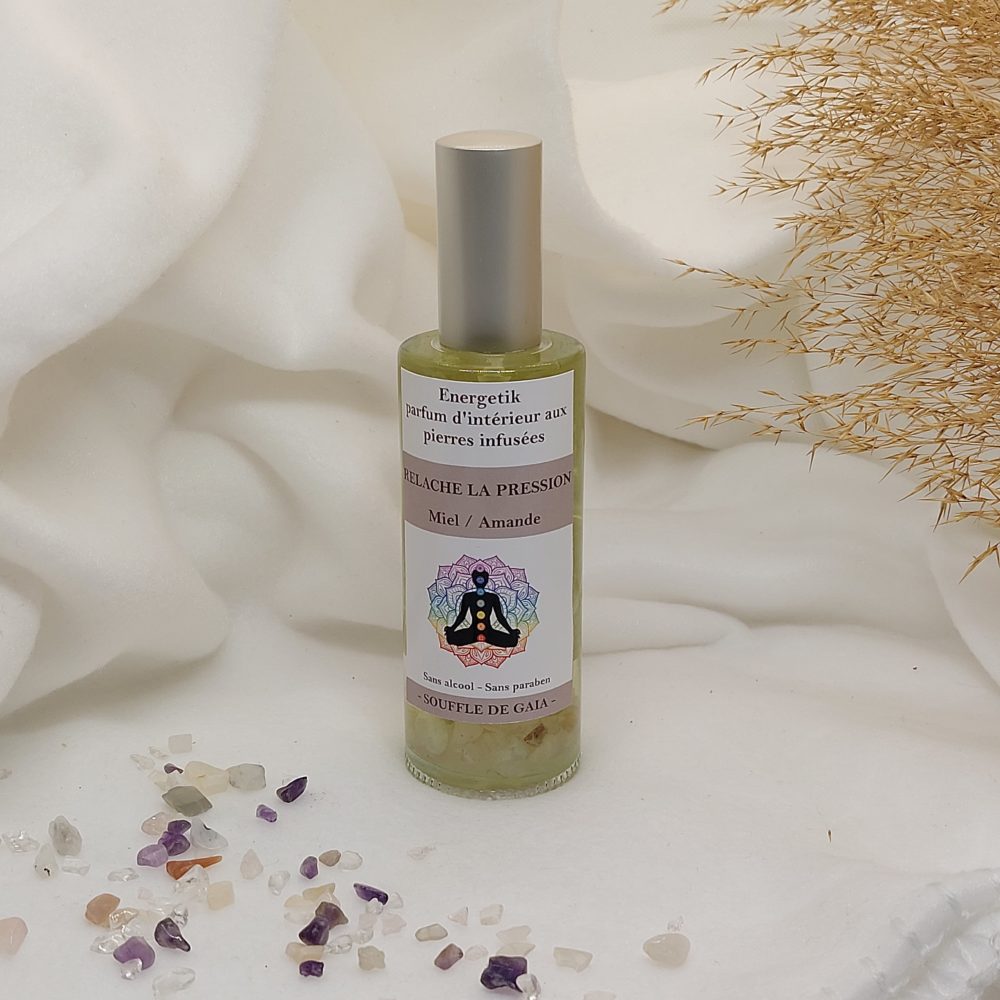 Parfum d'intérieur aux pierres relâche la pression senteur miel / amande - Image 2