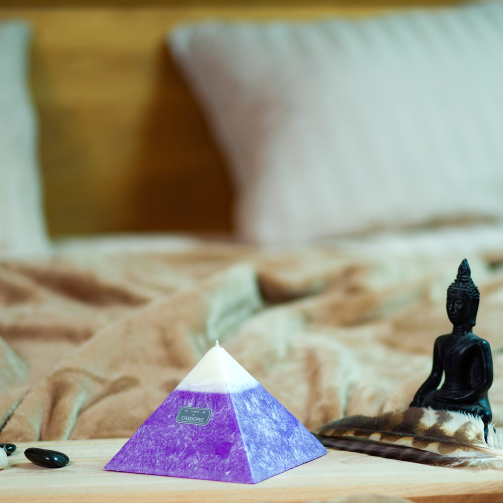 Bougies colorées Pyramidales Violette - Image 3
