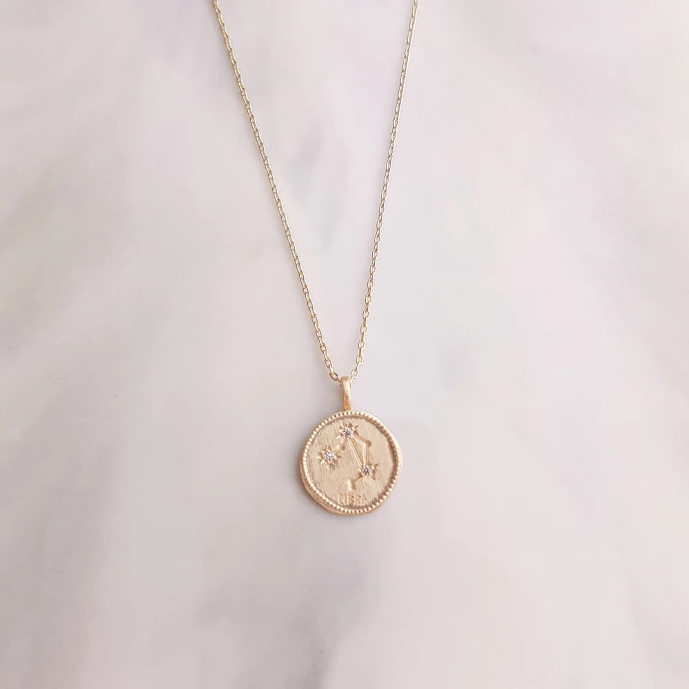Collier Signe Astro Balance plaqué or