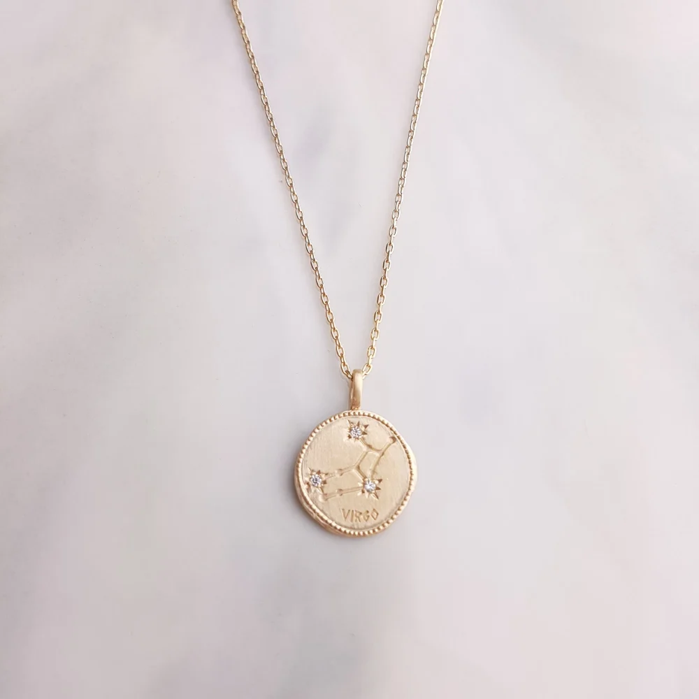 Collier Signe Astro Vierge plaqué or