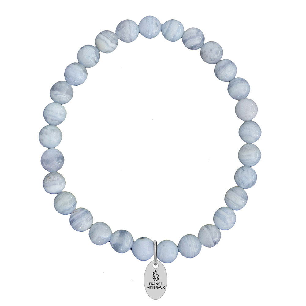 Bracelet Calcédoine - Perles de 6mm