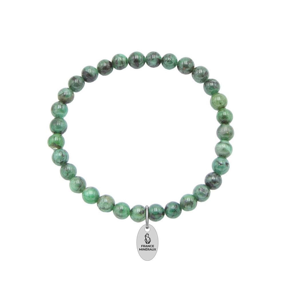 Bracelet Émeraude - Perles de 6mm
