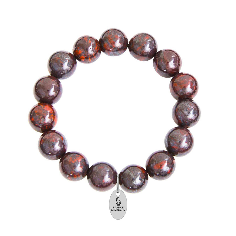 Bracelet Jaspe Bréchique - Perles de 12mm