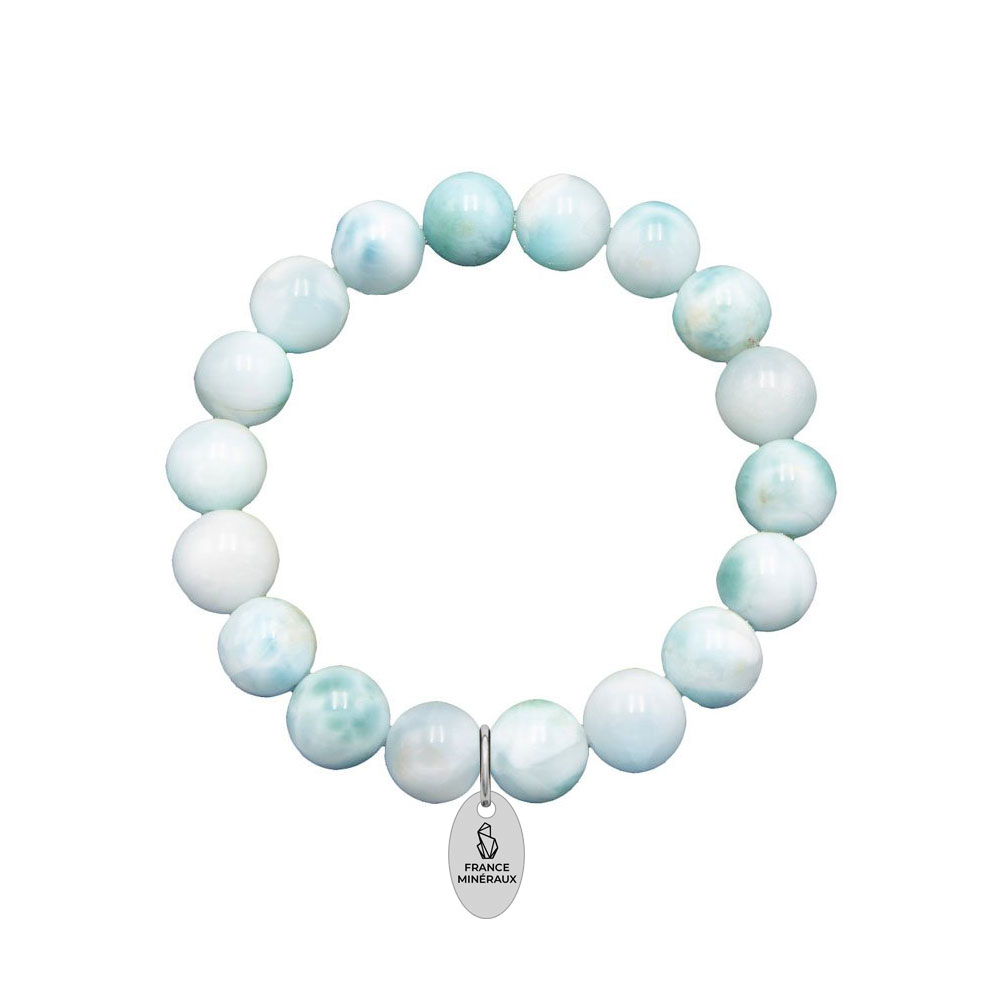 Bracelet Larimar - Perles de 10mm