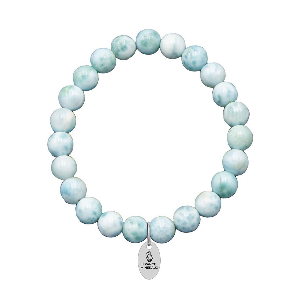 Bracelet Larimar - Perles de 8mm