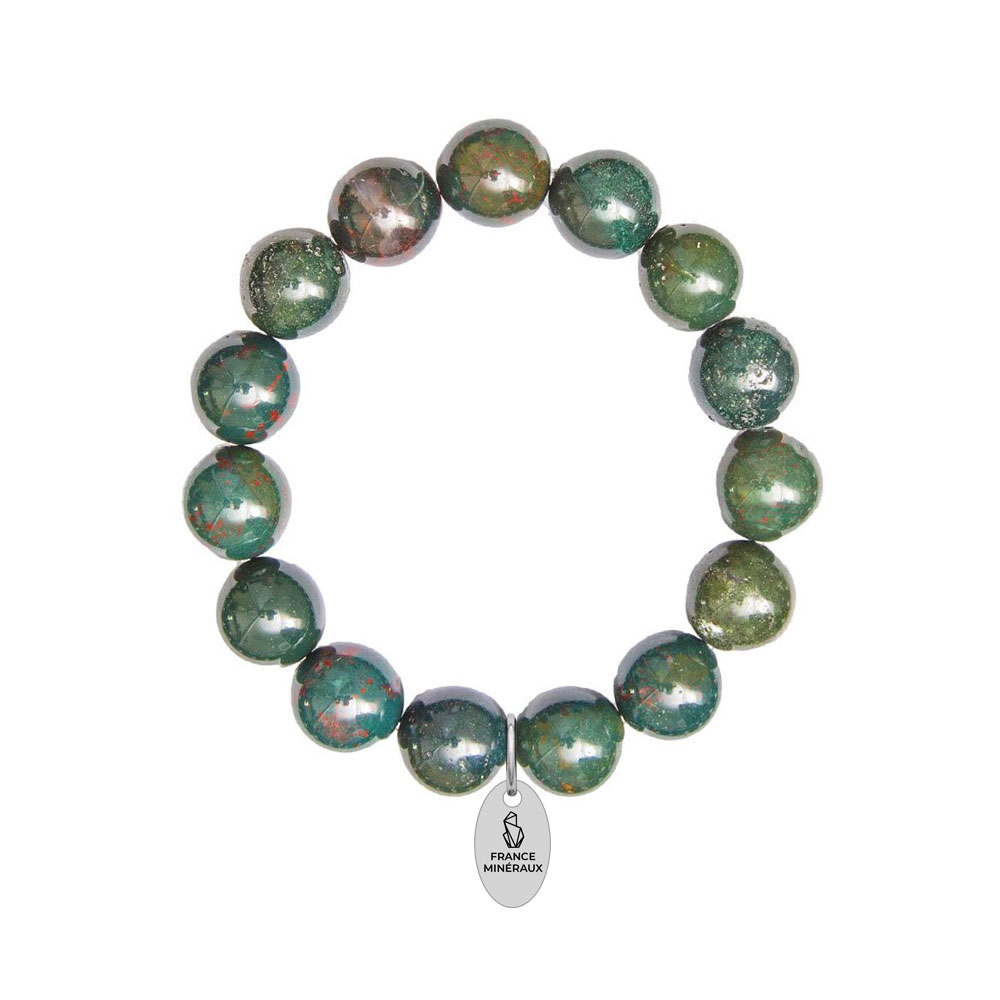 Bracelet Pierre de Sang - Perles de 12mm – Image 2