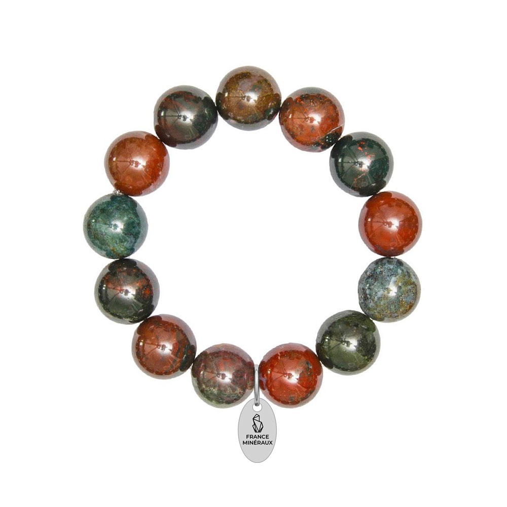 Bracelet Pierre de Sang - Perles de 14mm – Image 2