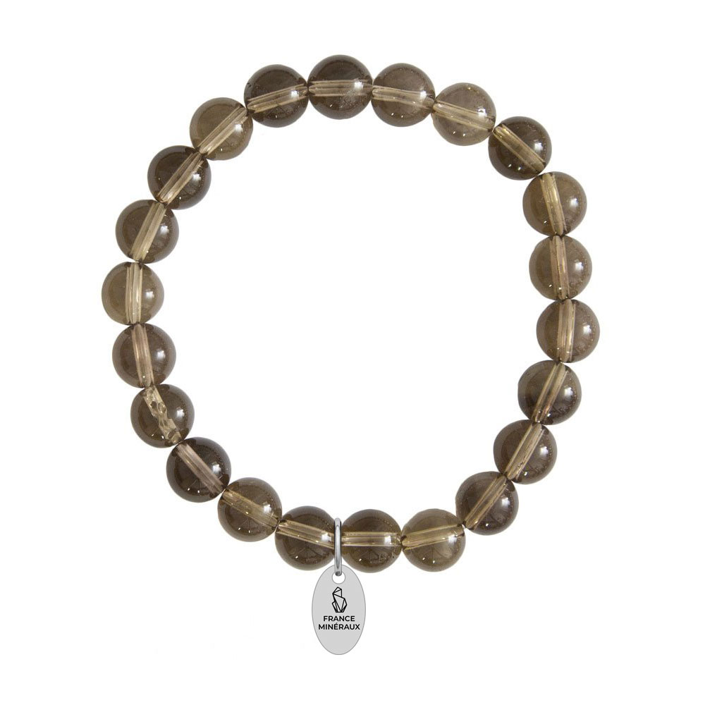 Bracelet Quartz Fumé - Perles de 8mm – Image 2