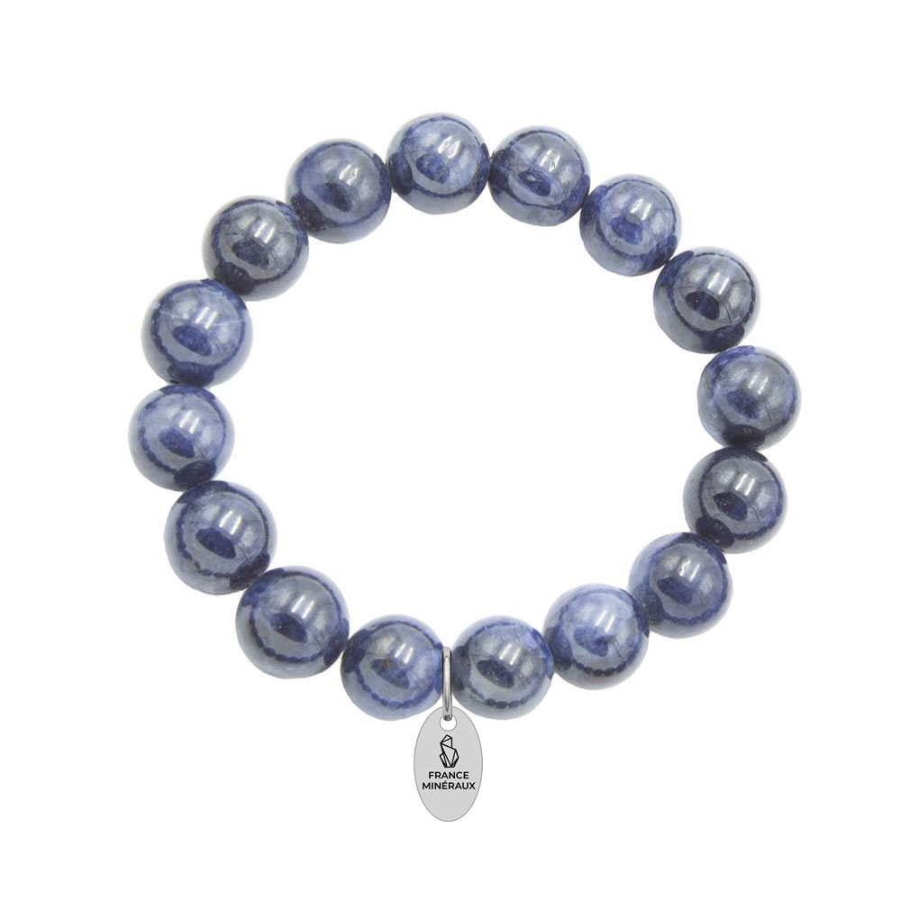 Bracelet Saphir - Perles de 12mm