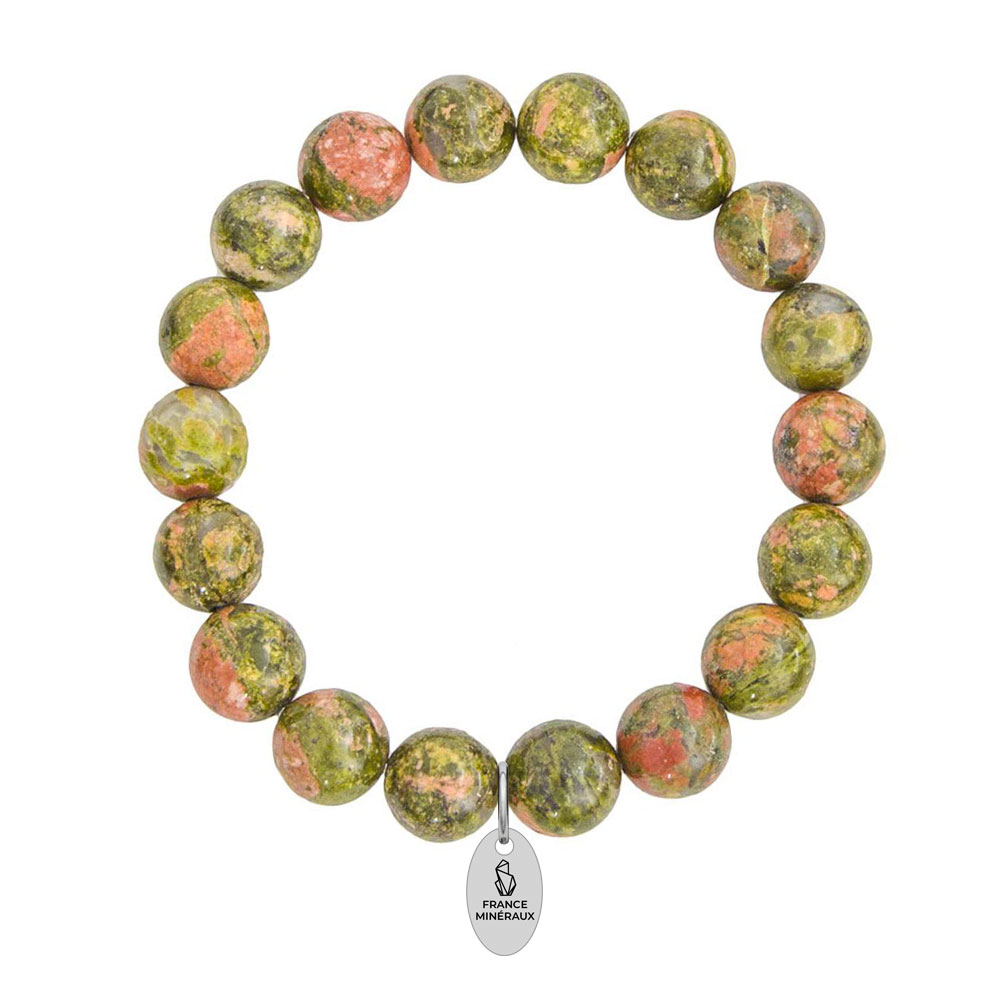 Bracelet Unakite - Perles de 10mm