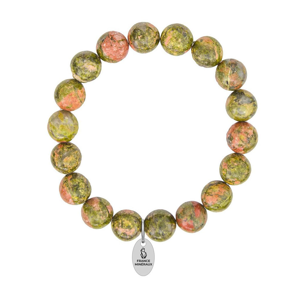 Bracelet Unakite - Perles de 10mm – Image 2