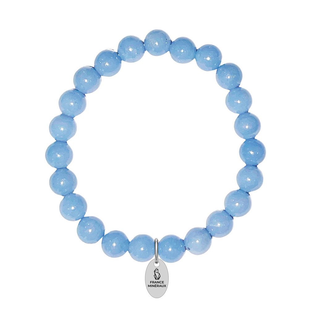 Bracelet Angélite - Perles de 8mm
