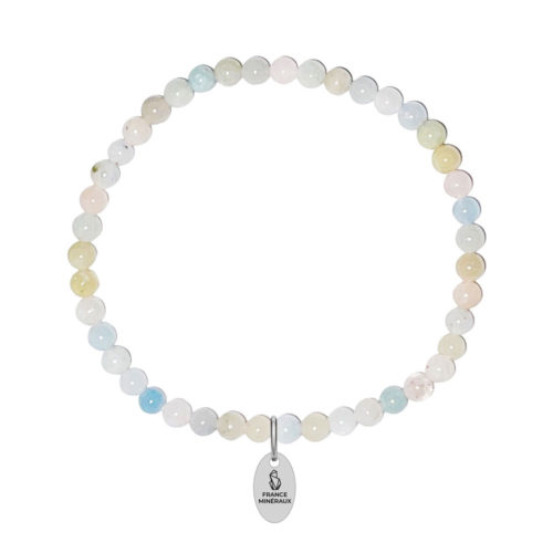 Bracelet Béryl - Pierres boules 3-4mm - 18cm