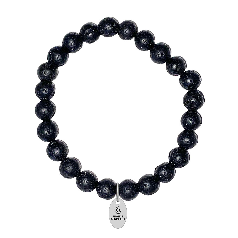 Bracelet Pierre de Lave - Perles de 8mm