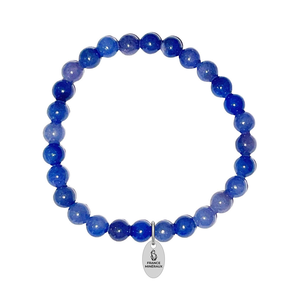 Bracelet Quartz Bleu - Perles de 6mm