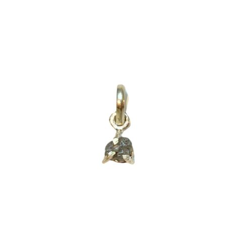 Pendentif Argent 925 - Diamant noir pierre brute