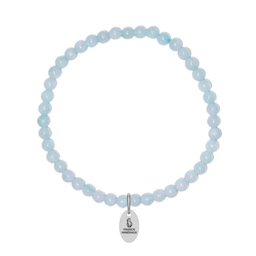bracelet aigue marine 3/4mm
