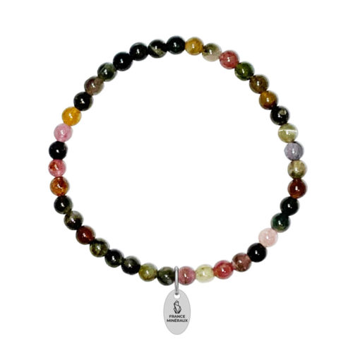 bracelet tourmaline multicolore 3-4mm