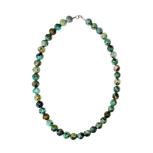 collier turquoise d'afrique pierres boules