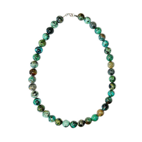 collier turquoise d'afrique pierres boules