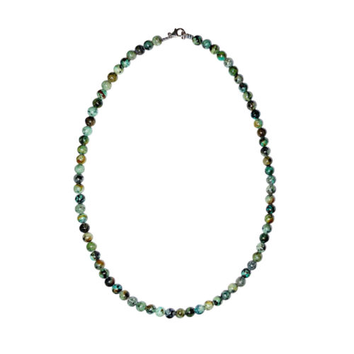 collier turquoise d'afrique pierres boules