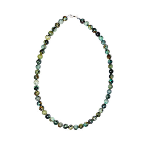 collier turquoise d'afrique pierres boules