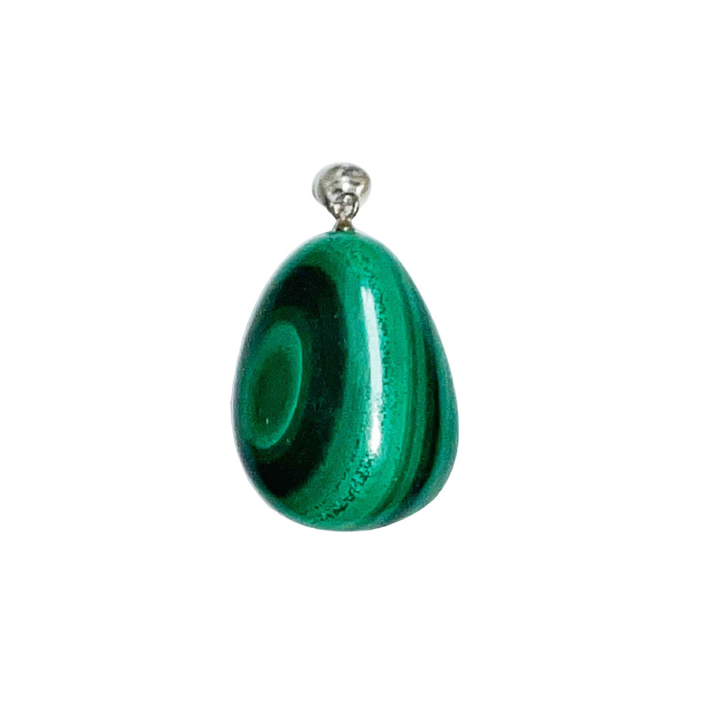Pendentif Argent 925 - Malachite pierre roulée – Image 2