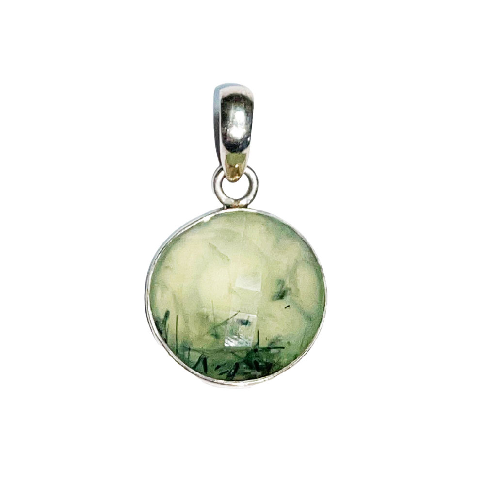 Pendentif Argent 925 - Préhnite cabochon – Image 2