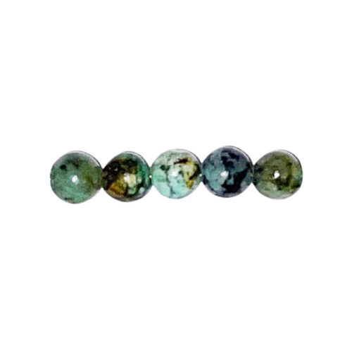 sachet de 5 perles turquoise d'afrique pierres boules
