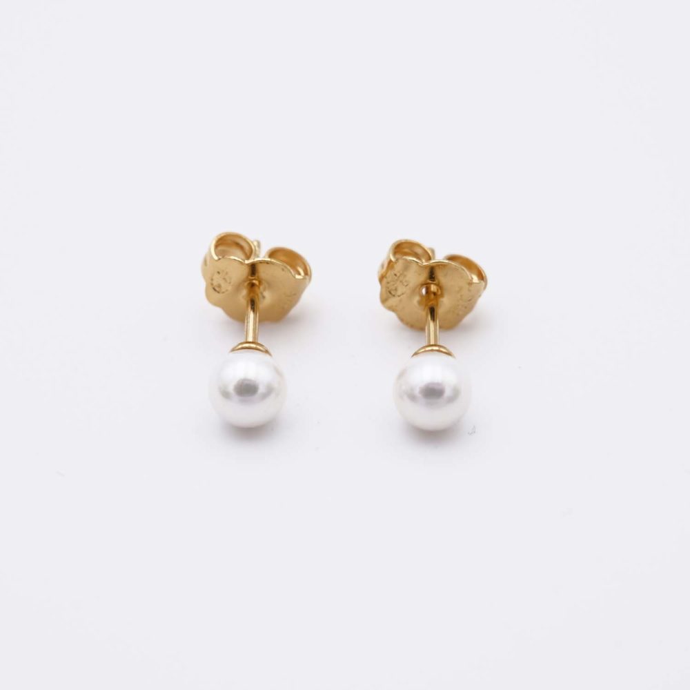 Boucles d'Oreilles en Perles de Majorque - 5 mm - Image 6