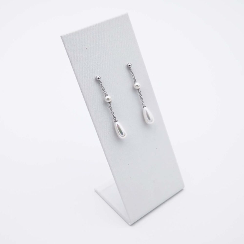 Boucles d'Oreilles en Perles de Majorque - 8 x 47 mm - Image 3
